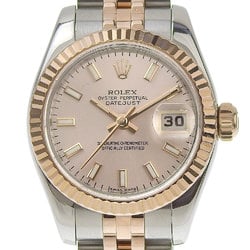 Rolex Datejust Ladies Automatic Watch Pink Dial 179171 M Combination