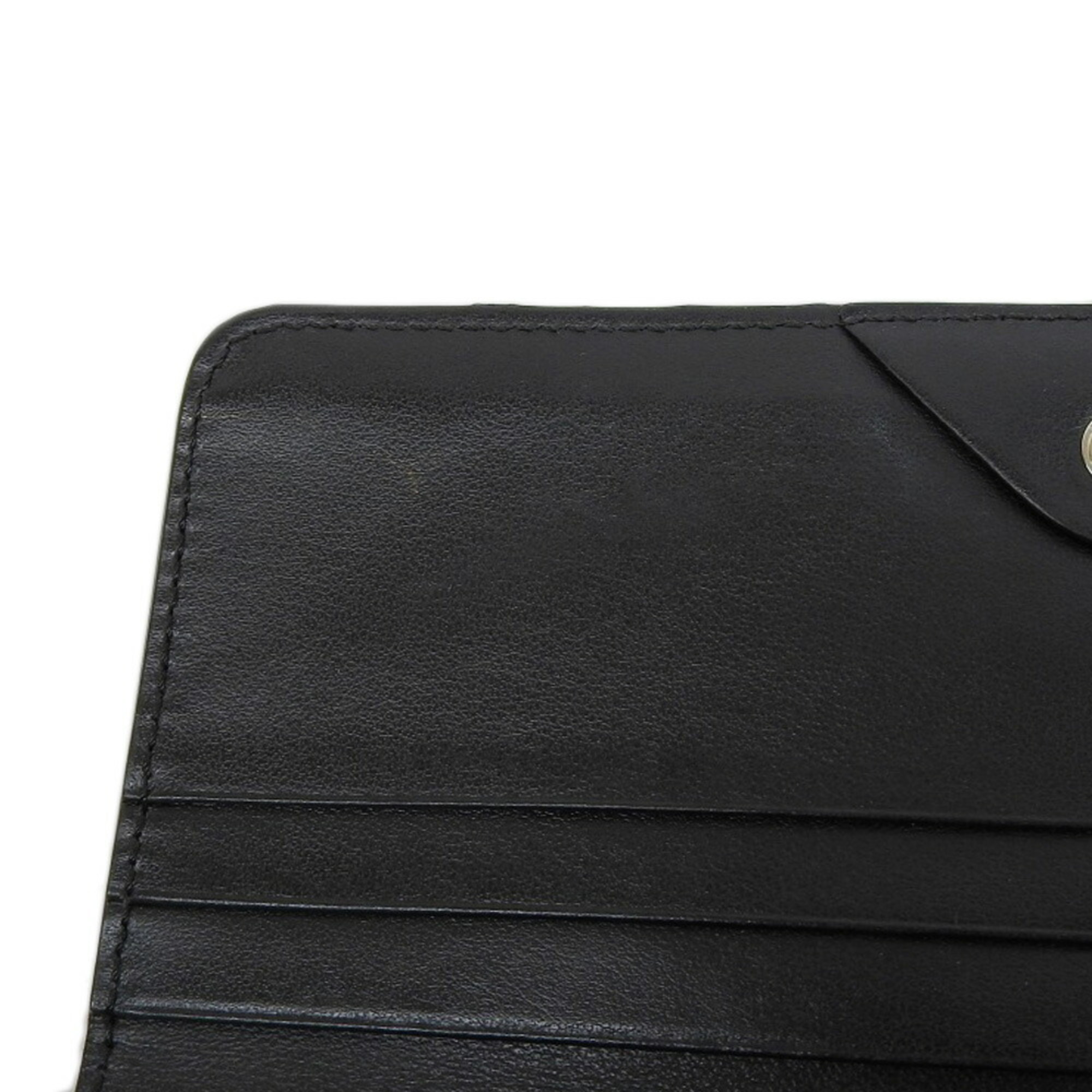 FENDI Monster Chain Wallet Long Leather Black Multicolor 8M0365