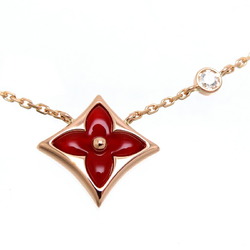 Louis Vuitton Pandantif Star Blossom BB Women's Necklace Q93711 750 Pink Gold