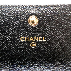 Chanel Boy Chain Women's AP2206 Caviar Skin Black x