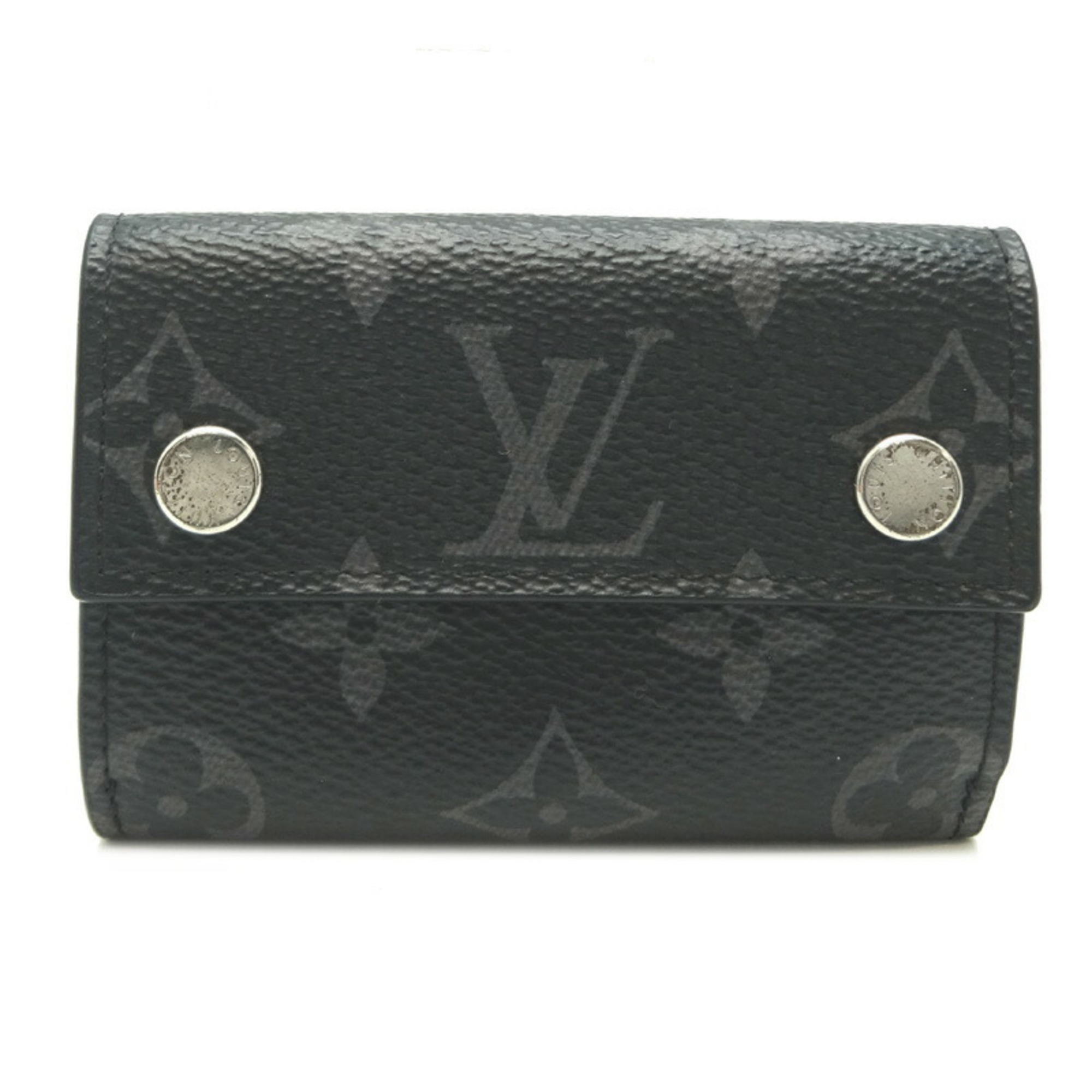 Louis Vuitton Discovery Women's Trifold Wallet M67630 Monogram Eclipse (Black)