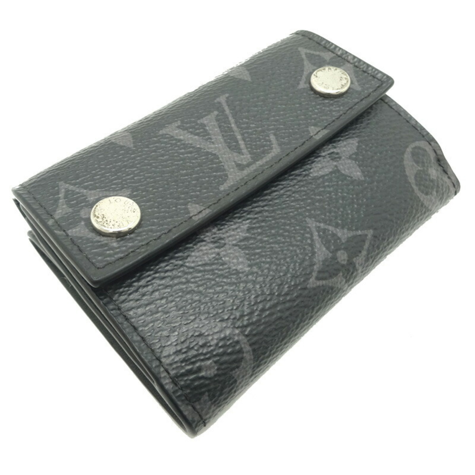Louis Vuitton Discovery Women's Trifold Wallet M67630 Monogram Eclipse (Black)