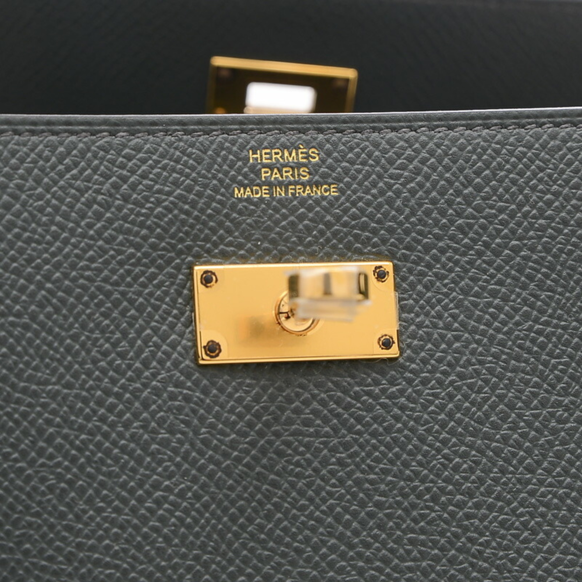 Hermes Kelly to Go Shoulder Bag Epson Vert Almande Gold Hardware D Engraved