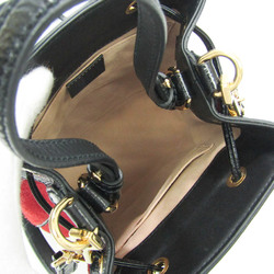 Gucci 550621 Women's Leather,Suede Handbag,Shoulder Bag Black,Navy,Red Color