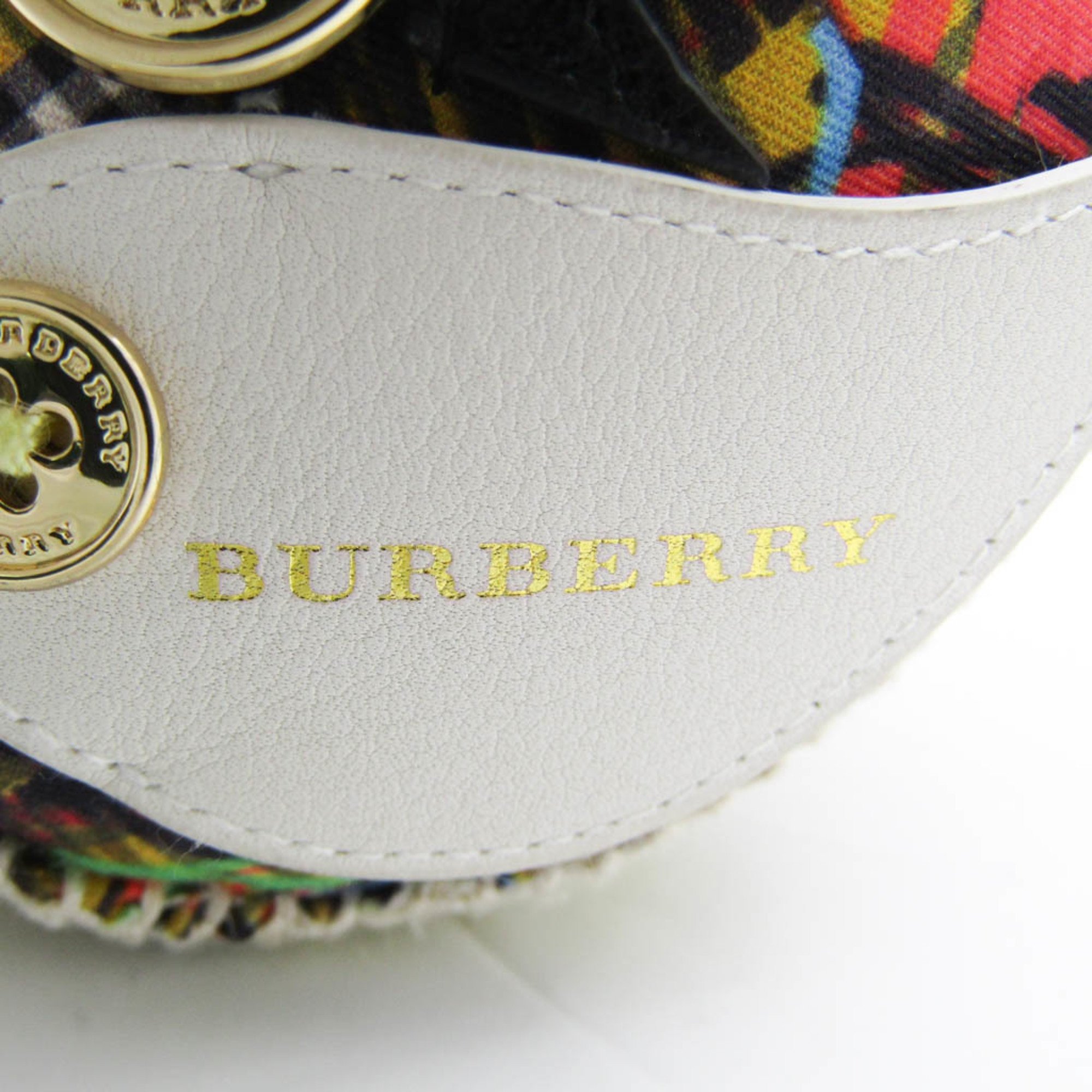 Burberry Bag Charm Bird Graffiti Keyring (Gold,Multi-color,White)