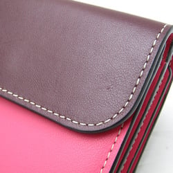 Chloé Women's Leather Wallet (tri-fold) Bordeaux,Cream,Pink