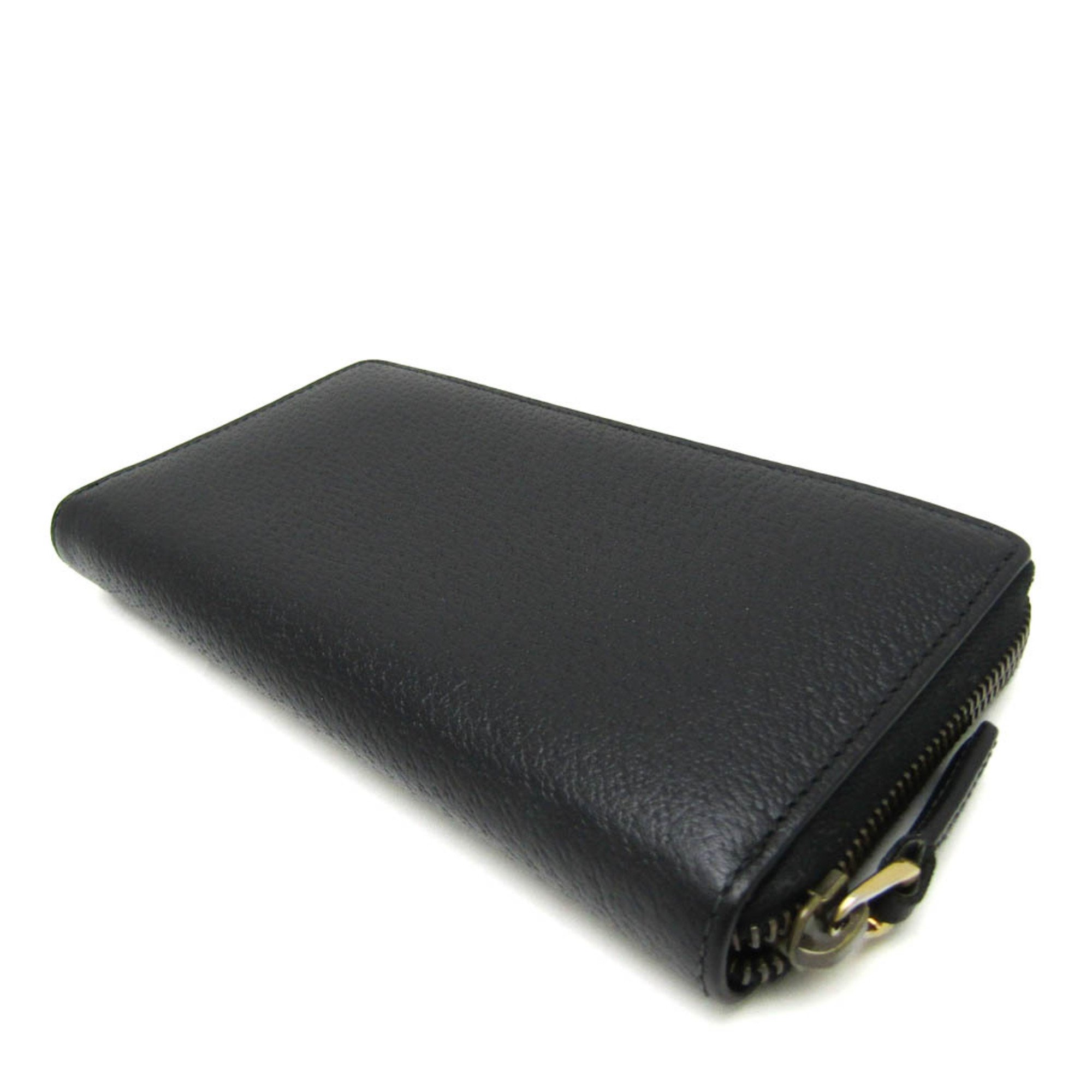 Gucci GG Marmont 428736 Women's Leather Long Wallet (bi-fold) Black