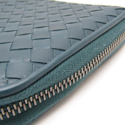Bottega Veneta Intrecciato Women,Men Leather Long Wallet (bi-fold) Dark Green