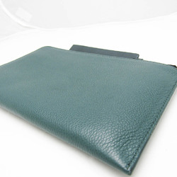 Burberry L-shaped Zipper Mini Men's Leather Clutch Bag Dark Green