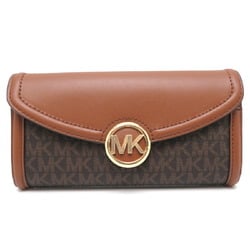 Michael Kors Signature Women's Long Wallet Leather Brown