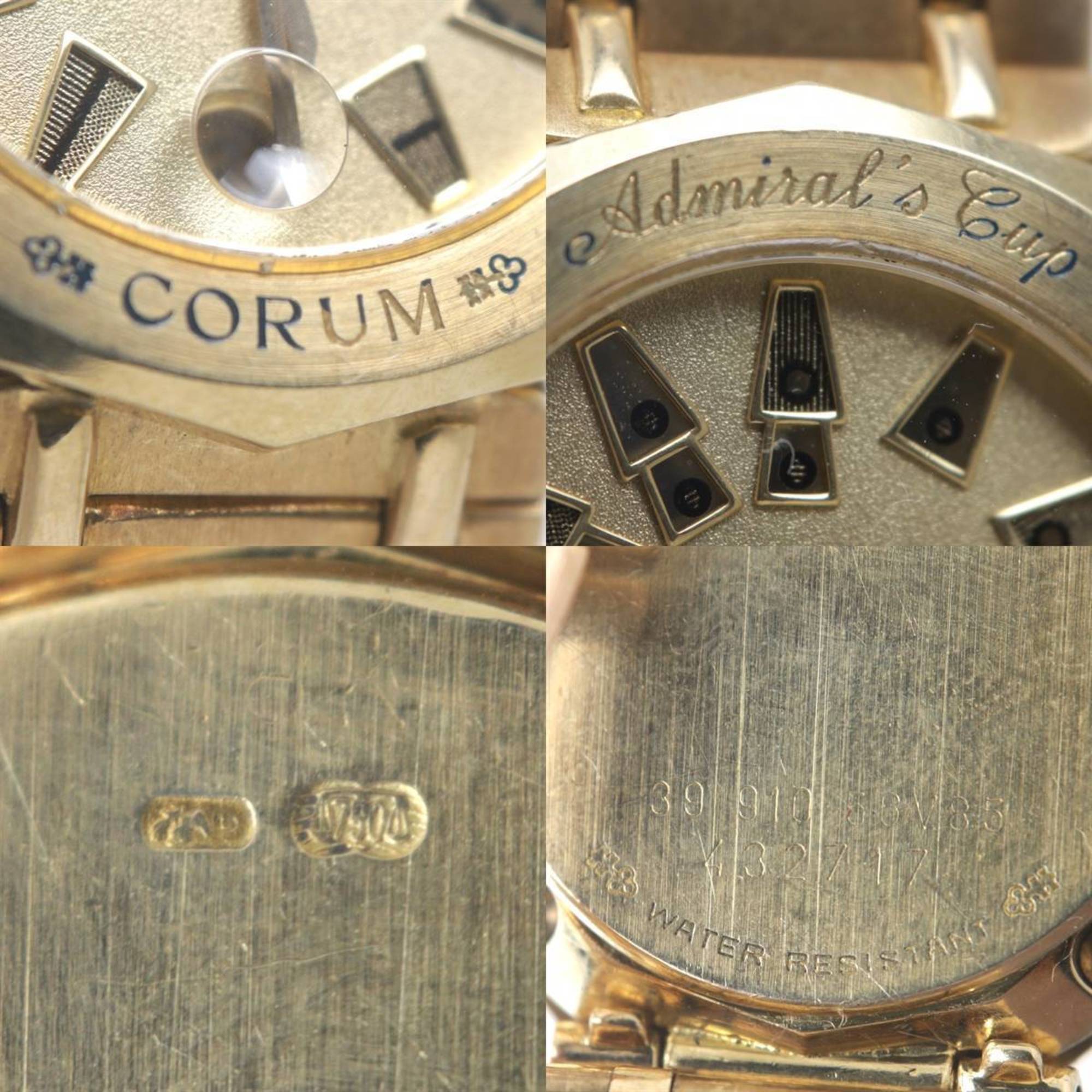 CORUM Admirals Cup Ladies Quartz Watch Solid Gold K18YG 39.910.56V85 Arm circumference approx. 15cm Weight 78.2g