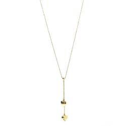 Tiffany & Co. K18 18k gold full heart necklace approx. 40cm