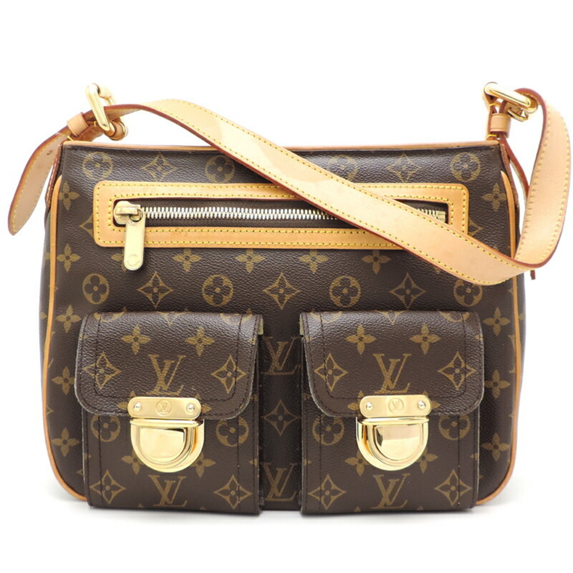 Louis Vuitton Hudson GM Shoulder Missing Women's Bag M40045 () Monogram Ebene (Brown)