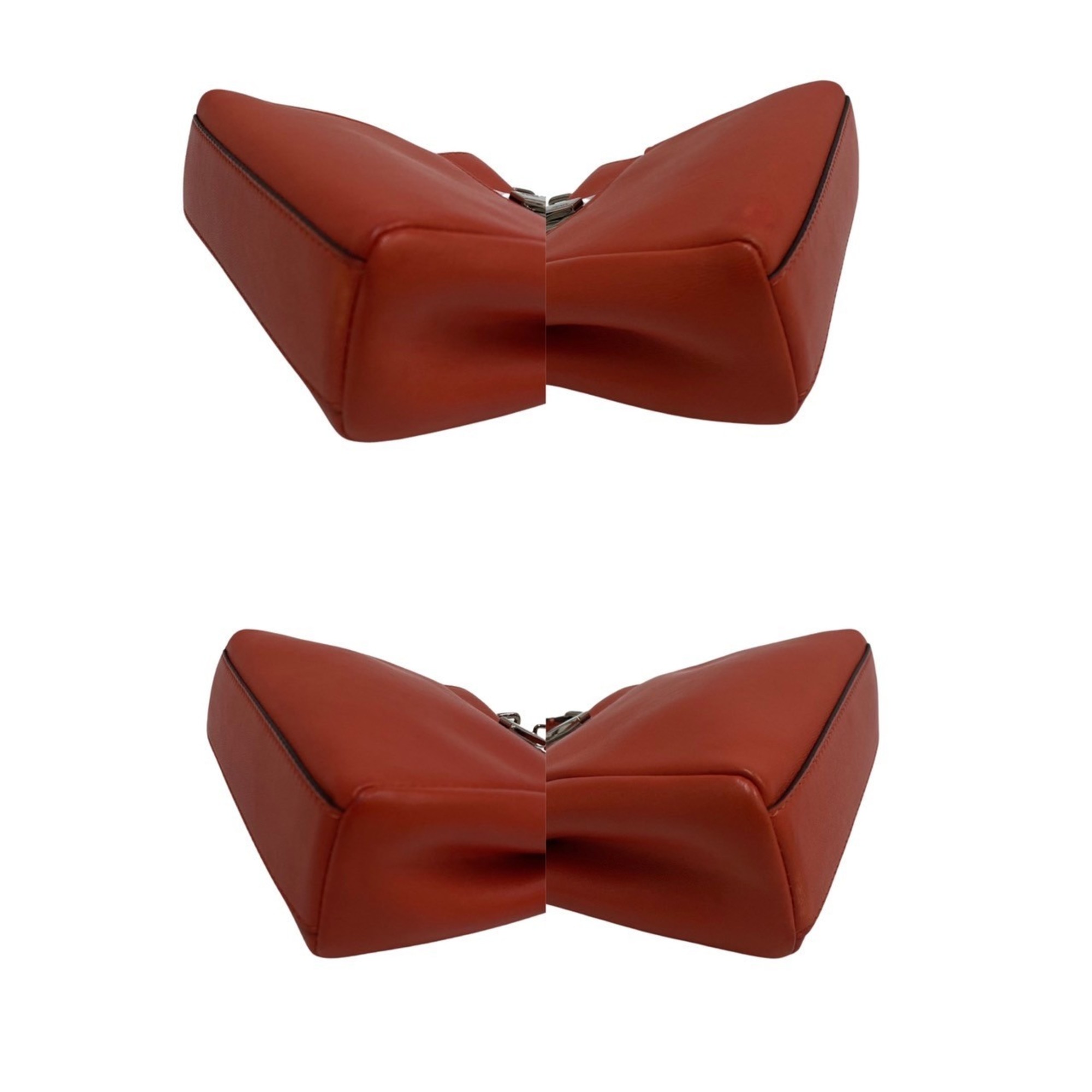 FENDI Micro Peekaboo Leather 2way Mini Shoulder Bag Handbag Red 20614