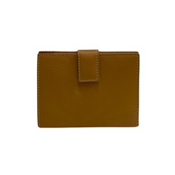 Salvatore Ferragamo Gancini Hardware Leather Bifold Wallet Mini Beige 11170