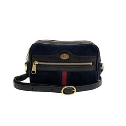 GUCCI Gucci Ophidia Sherry Line GG Logo Metal Fittings Suede Leather Genuine Mini Shoulder Bag Navy 28697