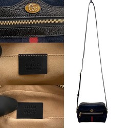 GUCCI Gucci Ophidia Sherry Line GG Logo Metal Fittings Suede Leather Genuine Mini Shoulder Bag Navy 28697