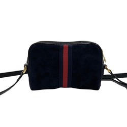 GUCCI Gucci Ophidia Sherry Line GG Logo Metal Fittings Suede Leather Genuine Mini Shoulder Bag Navy 28697