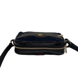 GUCCI Gucci Ophidia Sherry Line GG Logo Metal Fittings Suede Leather Genuine Mini Shoulder Bag Navy 28697