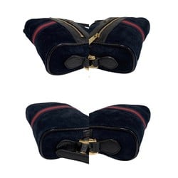 GUCCI Gucci Ophidia Sherry Line GG Logo Metal Fittings Suede Leather Genuine Mini Shoulder Bag Navy 28697