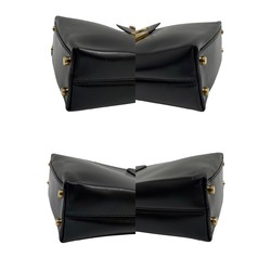 Salvatore Ferragamo Gancini Calf Leather 2way Handbag Shoulder Bag Black 54453