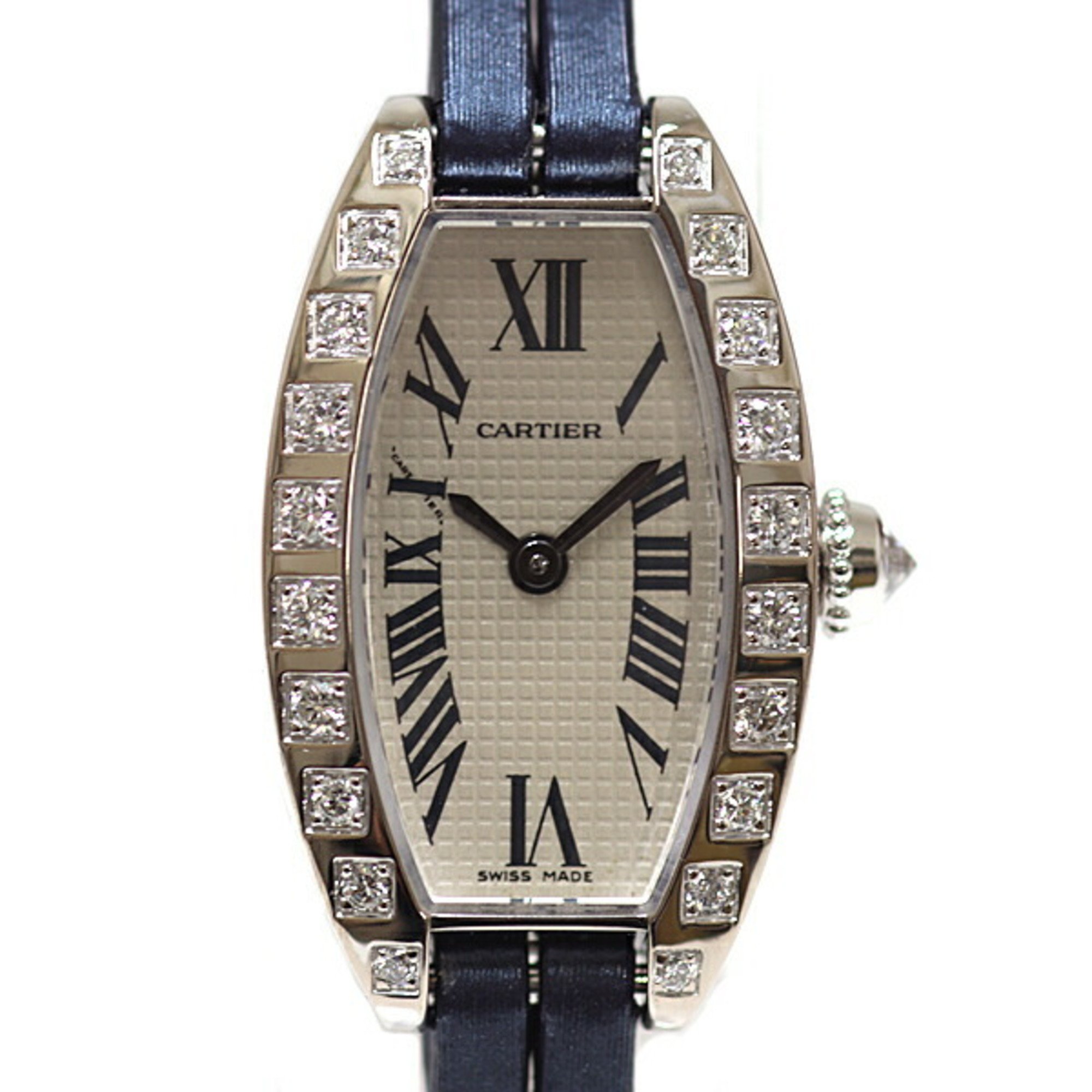 CARTIER Ladies watch Tonneau Laniere WJ200438 Silver Dial