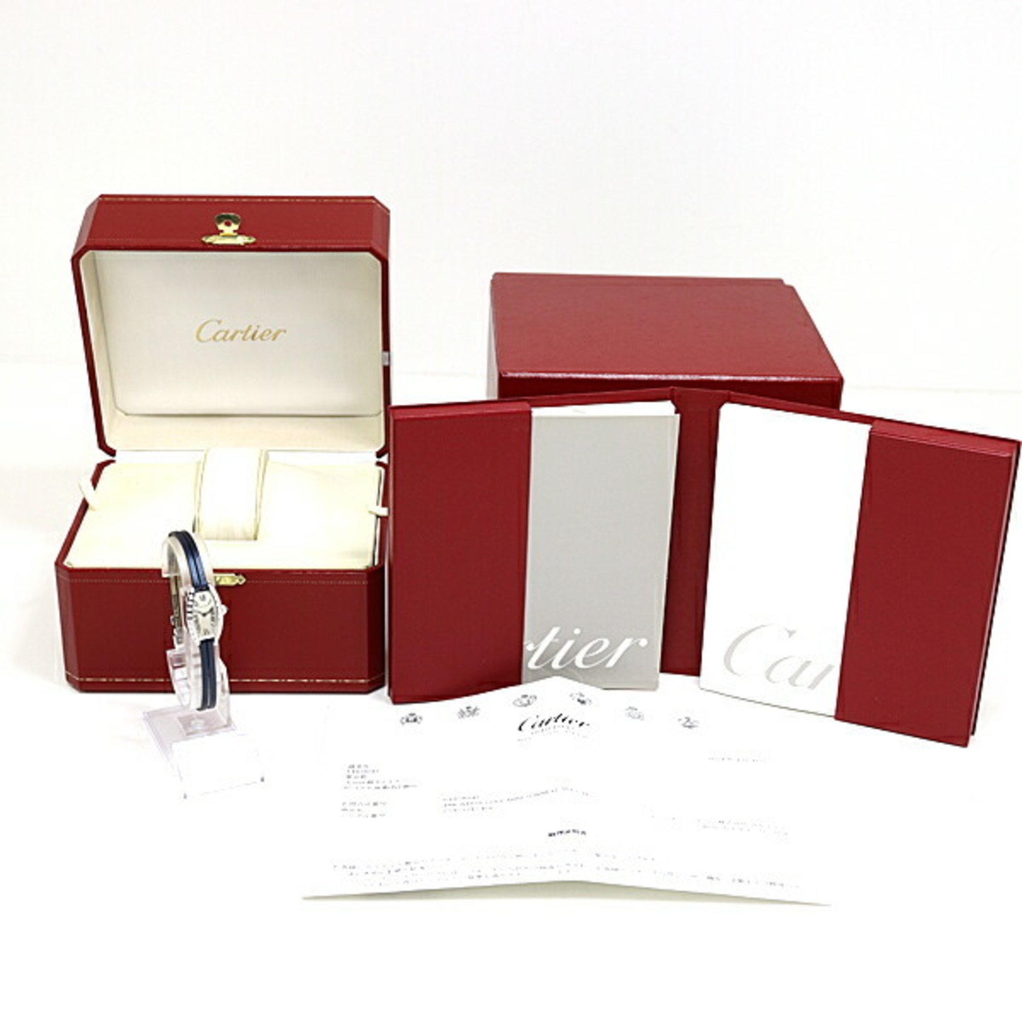 CARTIER Ladies watch Tonneau Laniere WJ200438 Silver Dial