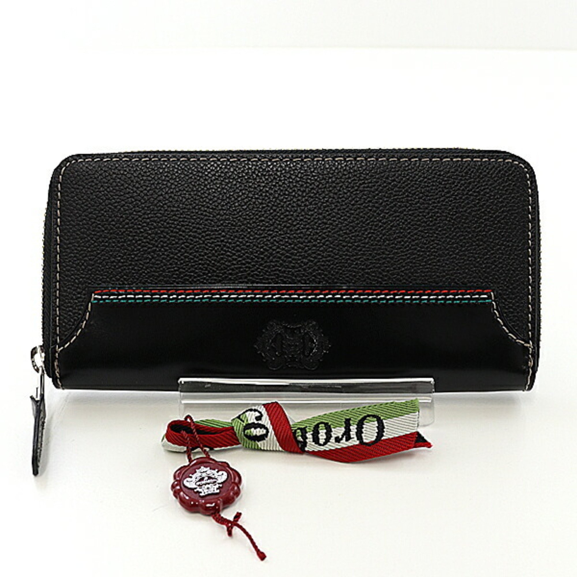 Orobianco Long Wallet Round Black