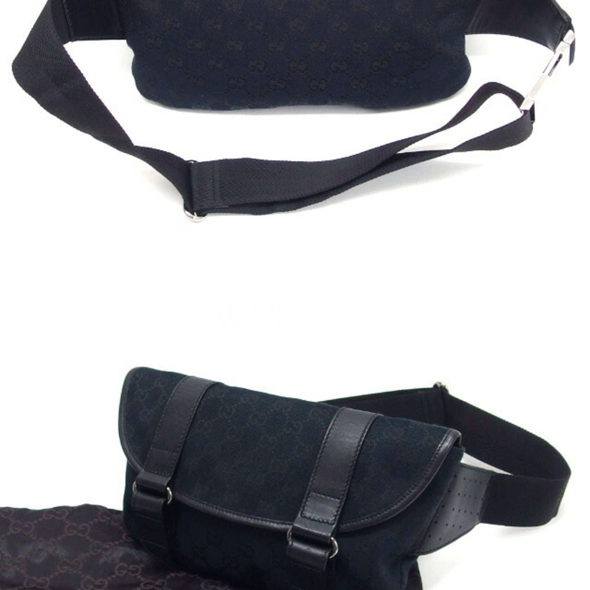 Gucci GG canvas Sling Bag Belt Bag body black