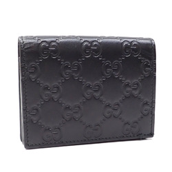Gucci Bifold Billfold Guccisima Men's Black Leather 410120 Wallet
