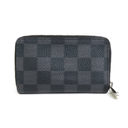 LOUIS VUITTON Coin Case Wallet Damier Graphite Zippy Purse Canvas Dark Gray Silver Men's N63076