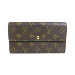 LOUIS VUITTON Long Wallet Monogram Portefeuille Sarah Canvas Brown Gold Unisex