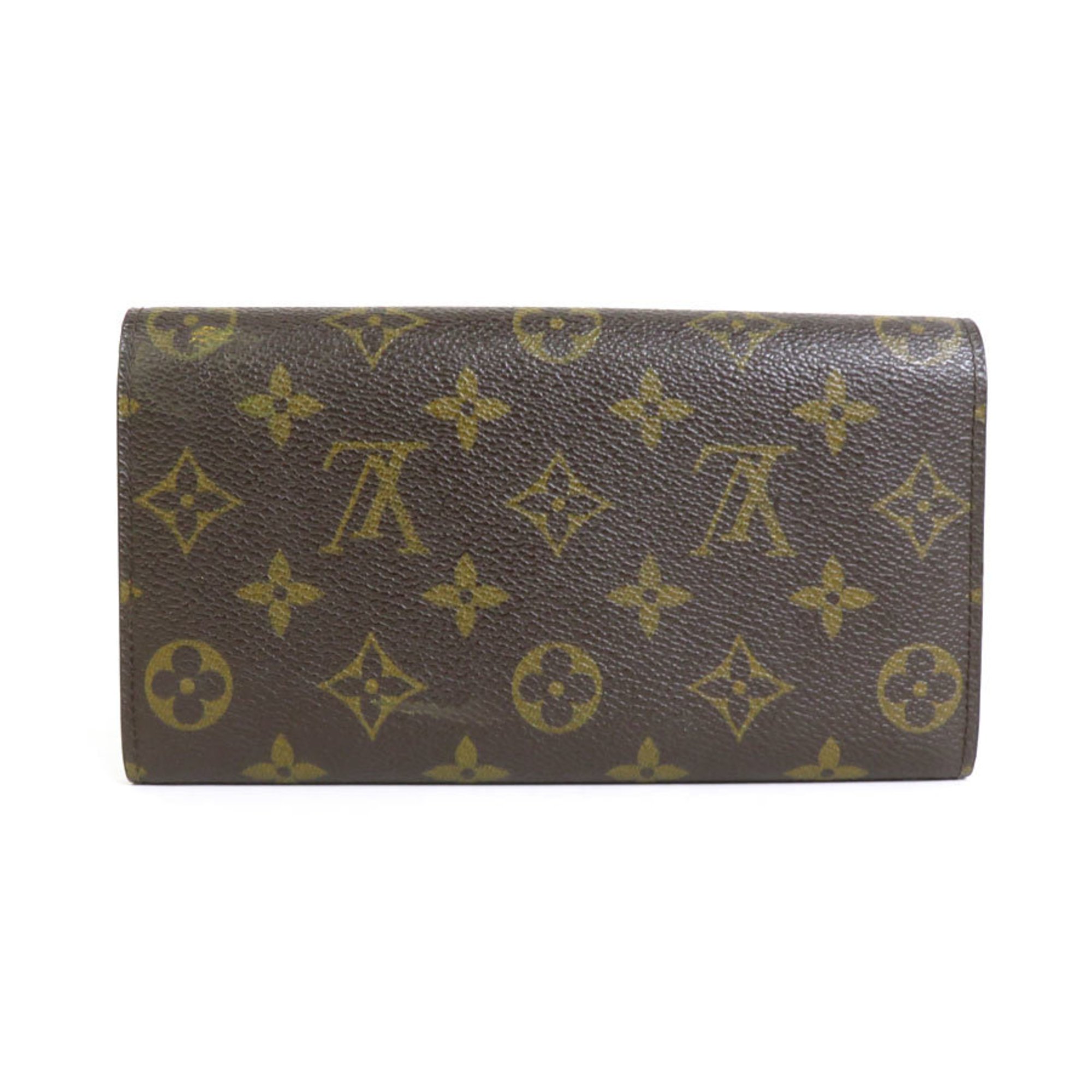 LOUIS VUITTON Long Wallet Monogram Portefeuille Sarah Canvas Brown Gold Unisex