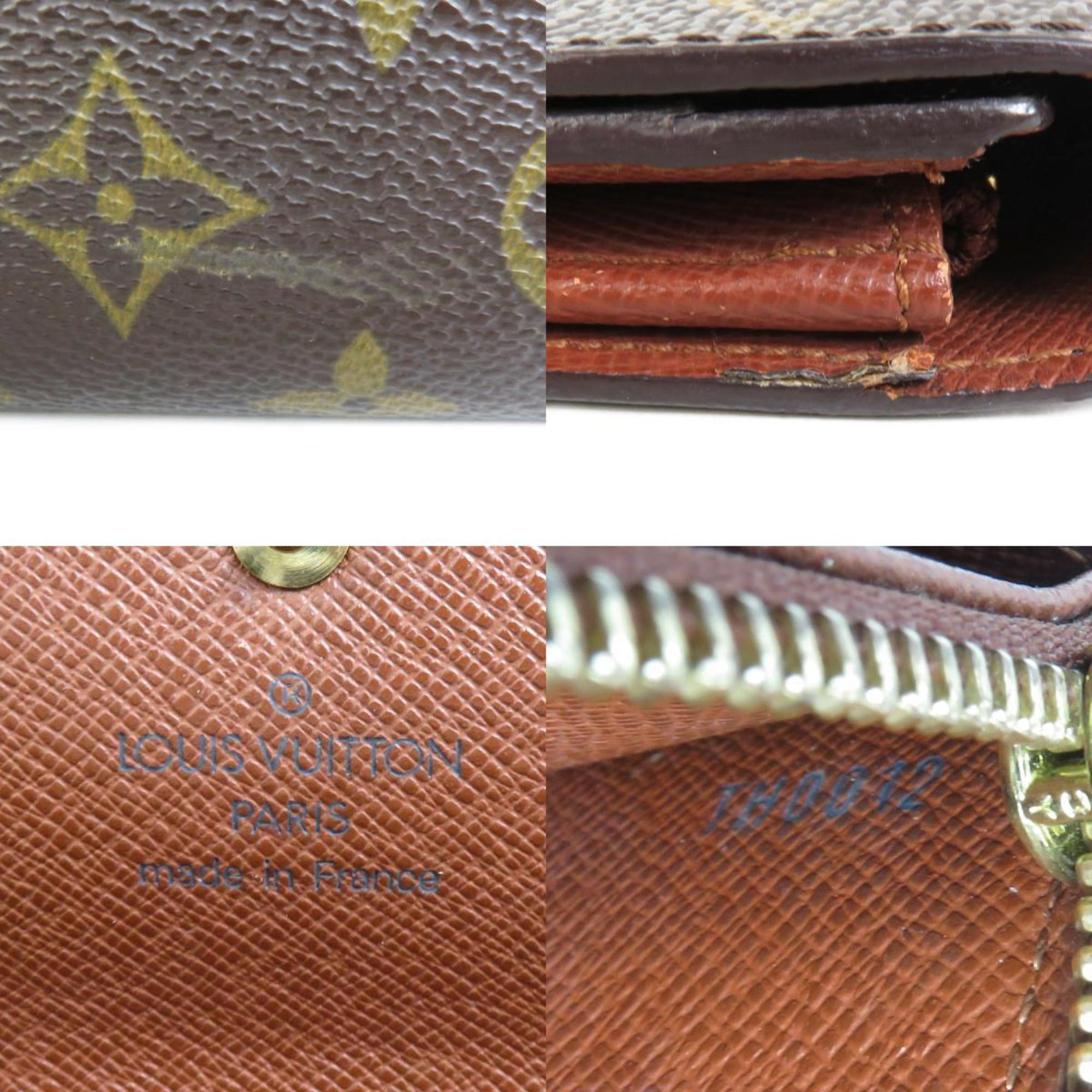 LOUIS VUITTON Long Wallet Monogram Portefeuille Sarah Canvas Brown Gold Unisex