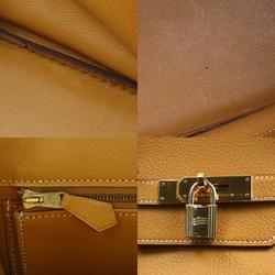 Hermes HERMES Handbag Birkin 40 Ardennes Natural Gold Unisex