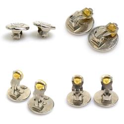 CHANEL earrings metal silver ladies