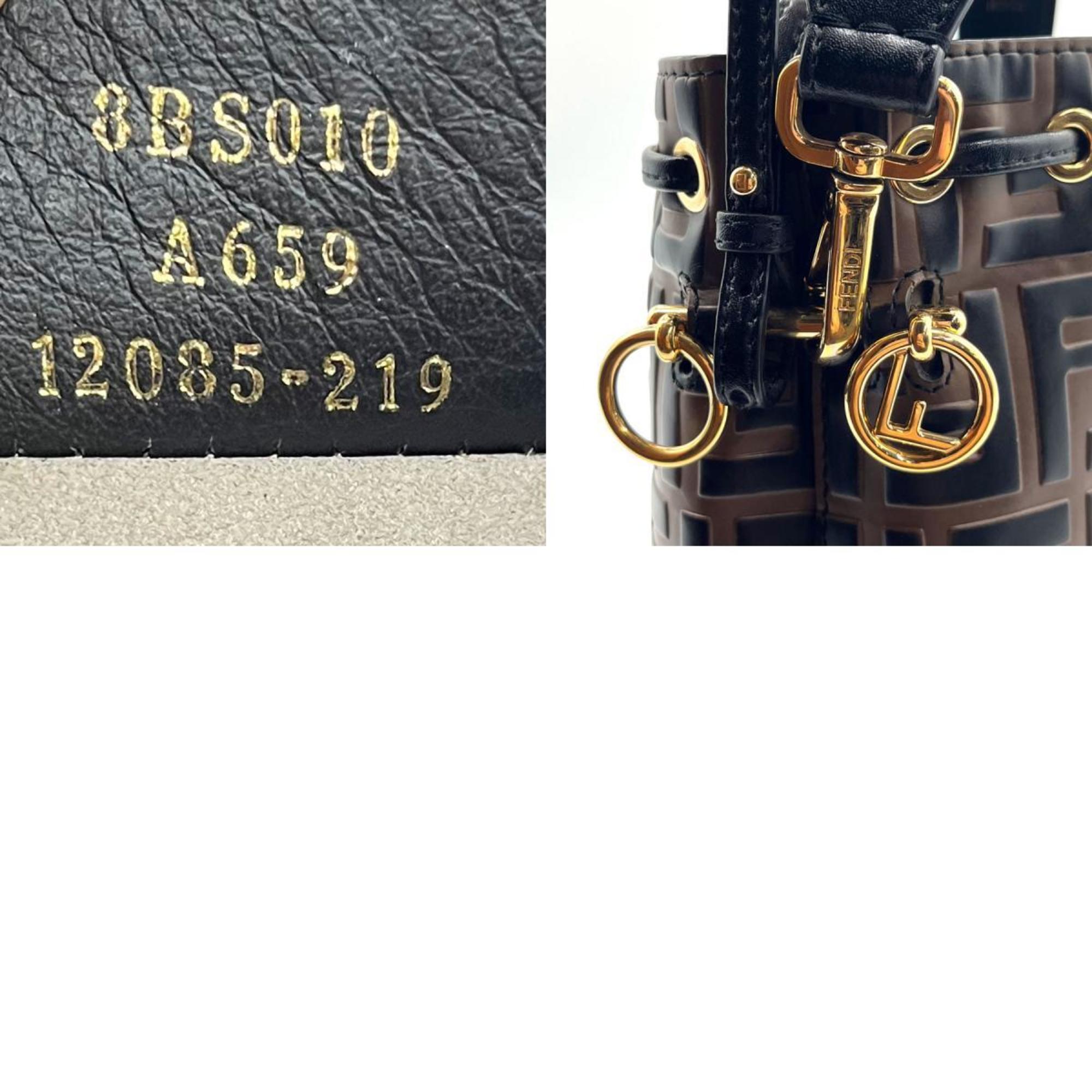 FENDI Handbag Crossbody Shoulder Bag Zucca Leather Brown Ladies 8BS010 A659