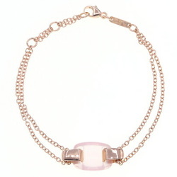 Salvatore Ferragamo Ferragamo Bracelet Rose Quartz 750PG Pink Gold Bangle Stone Women's Double Salvatore