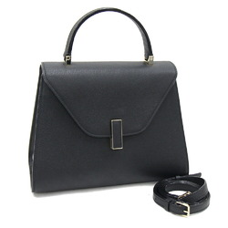 Valextra Handbag Iside V5E56 Black Leather Shoulder Bag Ladies