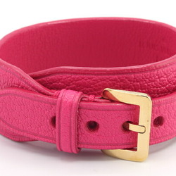 LOUIS VUITTON Bracelet Spike It M6691 Pink Leather Bangle Ladies