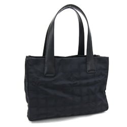 CHANEL Tote Bag New Line PM A20457 Black Nylon Canvas Leather Women's
