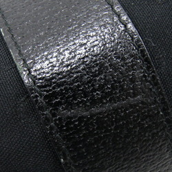 BVLGARI Tote Bag Mania 22278 Black Canvas Leather Hand Ladies