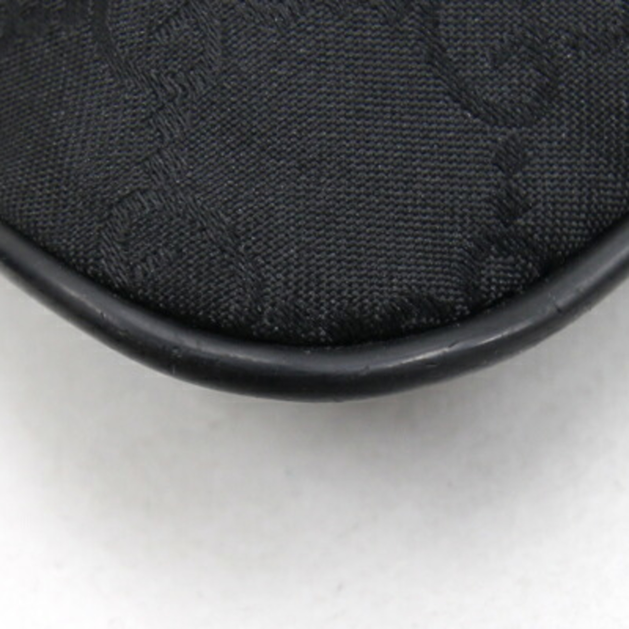 Gucci Shoulder Bag GG 449183 Black Nylon Canvas Leather No Gusset Sacoche Pochette Women Men GUCCI