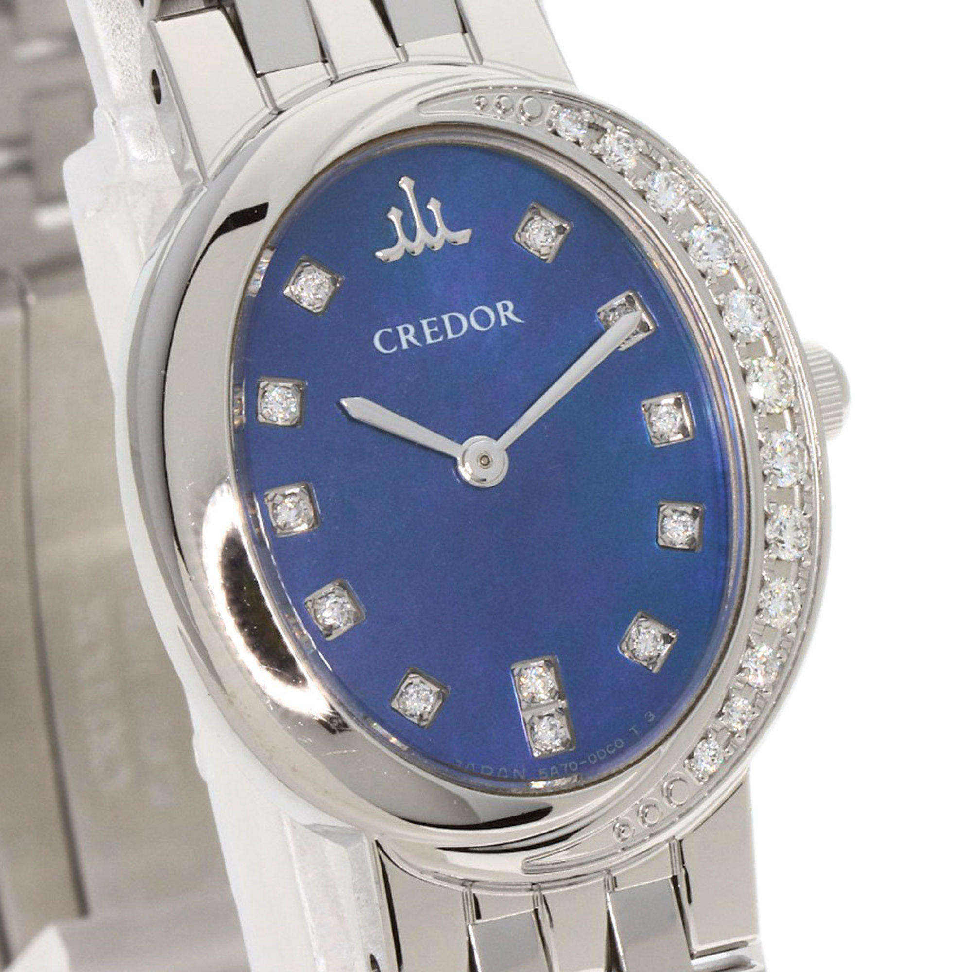 Seiko GSWE857 5A70-0BP0 Credor Signo Diamond Watch Stainless Steel/SS/Diamond Ladies SEIKO