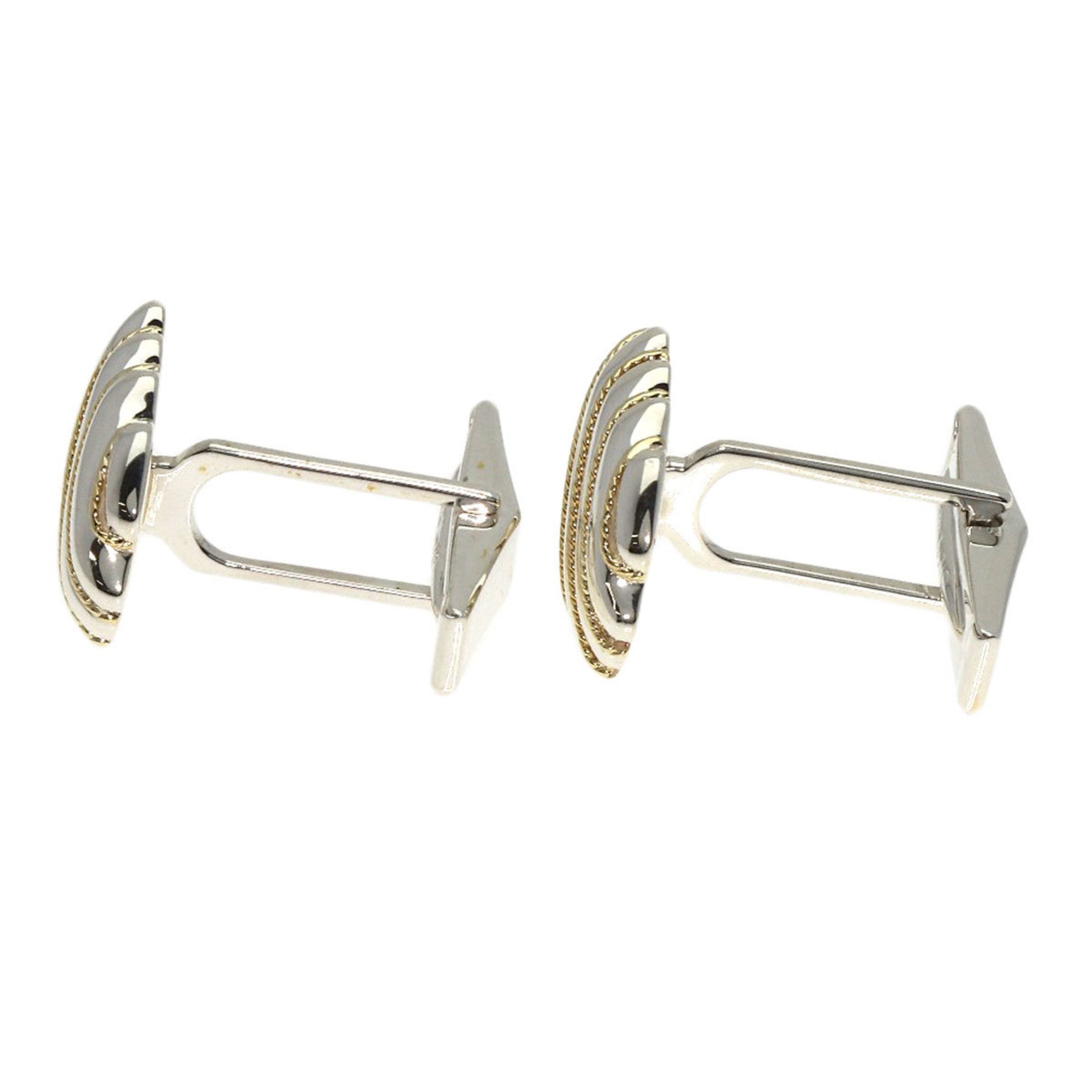 Tiffany Stripe Combination Cufflinks Silver/K18YG Men's TIFFANY&Co.