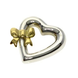Tiffany Heart Ribbon Pendant Top Silver/K18YG Women's TIFFANY&Co.