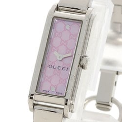 Gucci 109 Square Face GG Dial Watch Stainless Steel/SS Ladies GUCCI