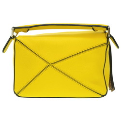 LOEWE Ghibli My Neighbor Totoro Puzzle Bag Shoulder Handbag Leather Yellow 0041LOEWE with Strap