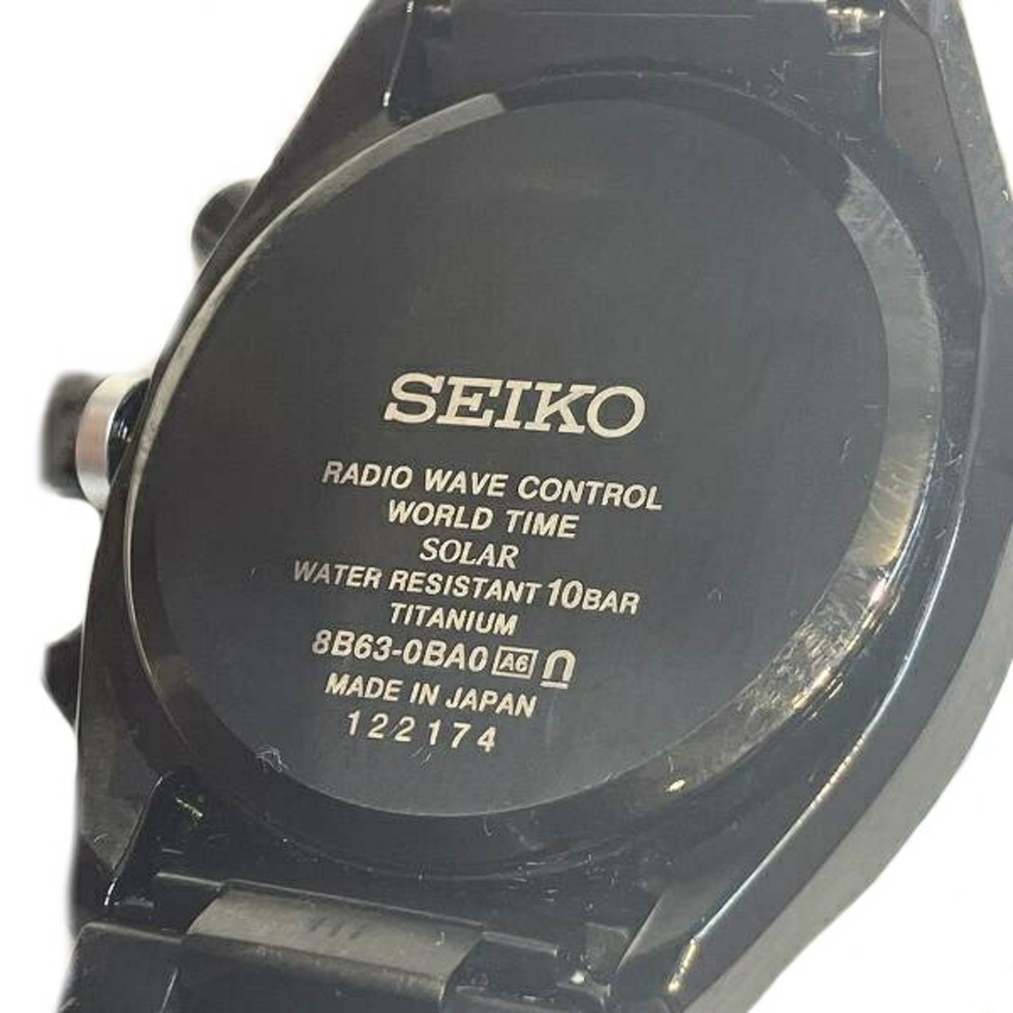 Seiko Astron 8B63-0BA0 Radio Solar Watch Men's