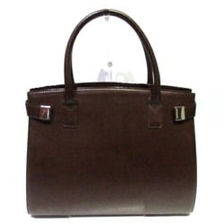 Burberry Dark Brown Leather Bag Handbag Ladies